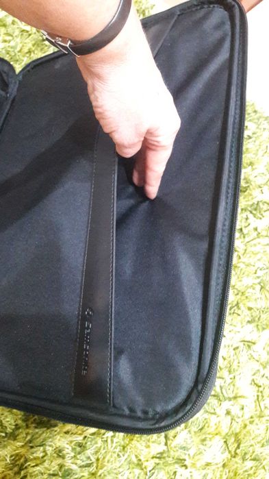 Czarna masywna torba na laptopa i dokumenty Samsonite 44x33x14