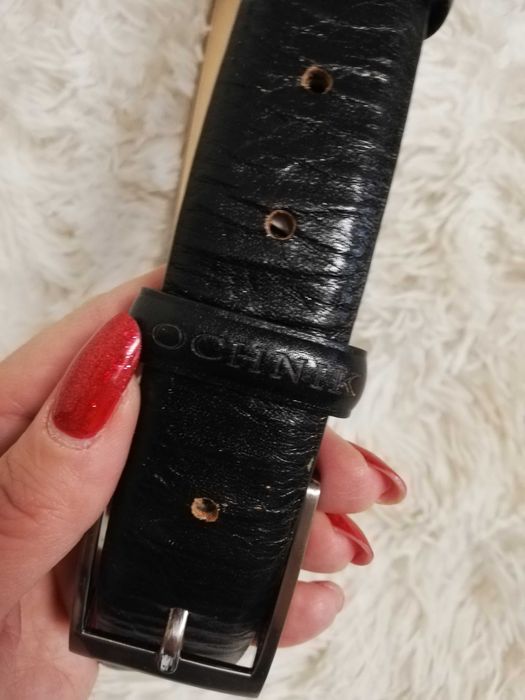 pasek skórzany Ochnik 110 czarny