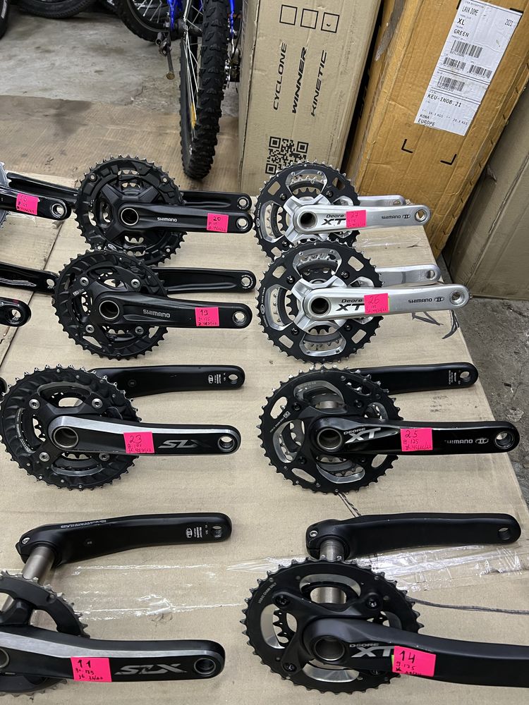 Продам вело шатуны перекидки манетки Shimano Deore XT/SLX/Sram