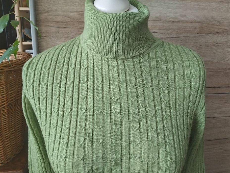 Wełniany golf; Viyella; rozmiar S/M