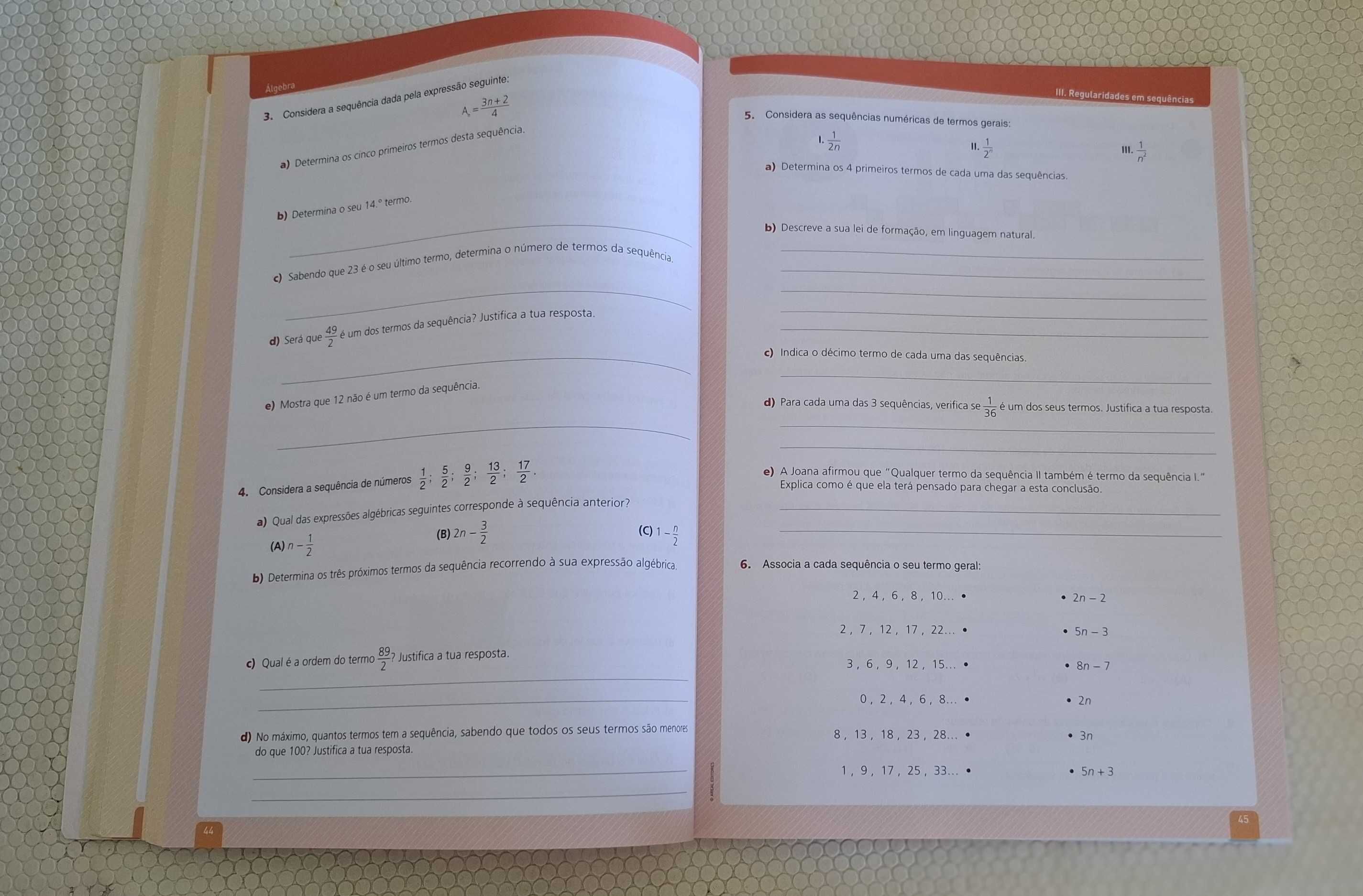 Fichas de Matemática 6 - 6.º Ano