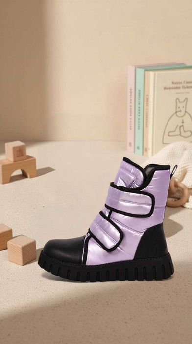 Черевики чоботи підліткові дитячі зимові для дівчинки на овчині 32-37