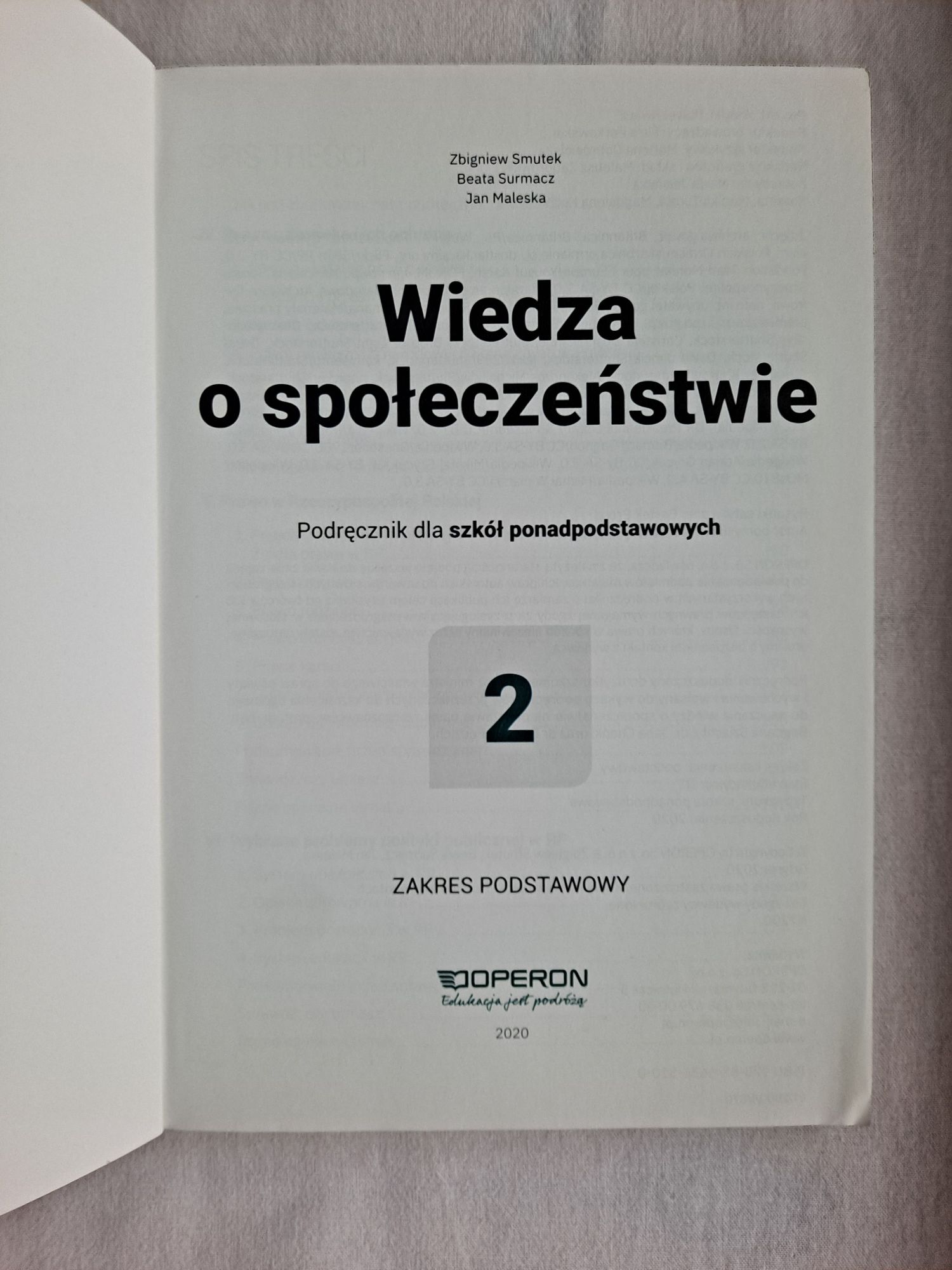 Wiedza o społeczeństwie 2 operon
