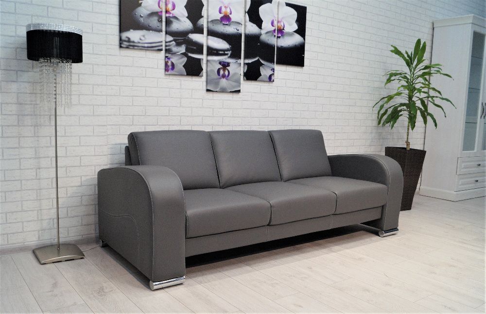 Sofa 3os. 205cm SKÓRA naturalna, kanapa ze skóry, wersalka PRODUCENT