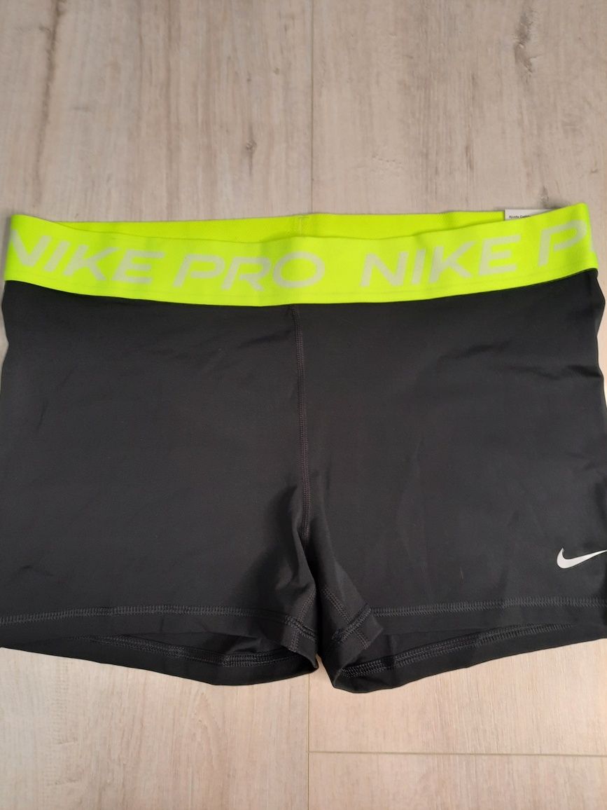 Оригінальні жіночі шорти Nike Pro 365 Short Black Yellow (CZ9857-013)