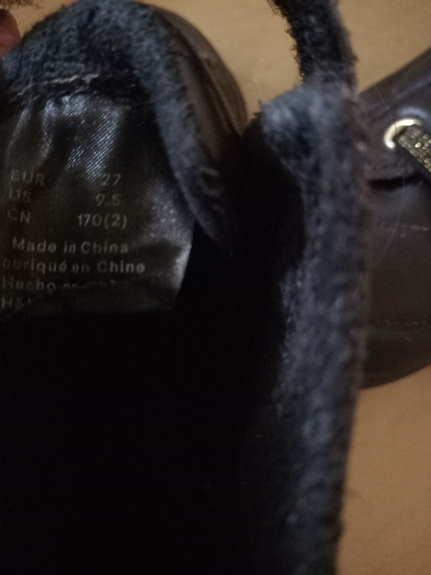 Buty H&M Ocieplane Czarne Pikowane dla dziewczynki rozm.27 j.Nowe