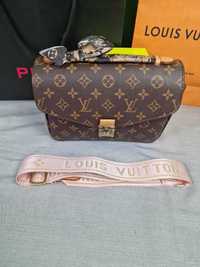 Torebka damska listonoszka kuferek LV Louis Vuitton brązowa monogram