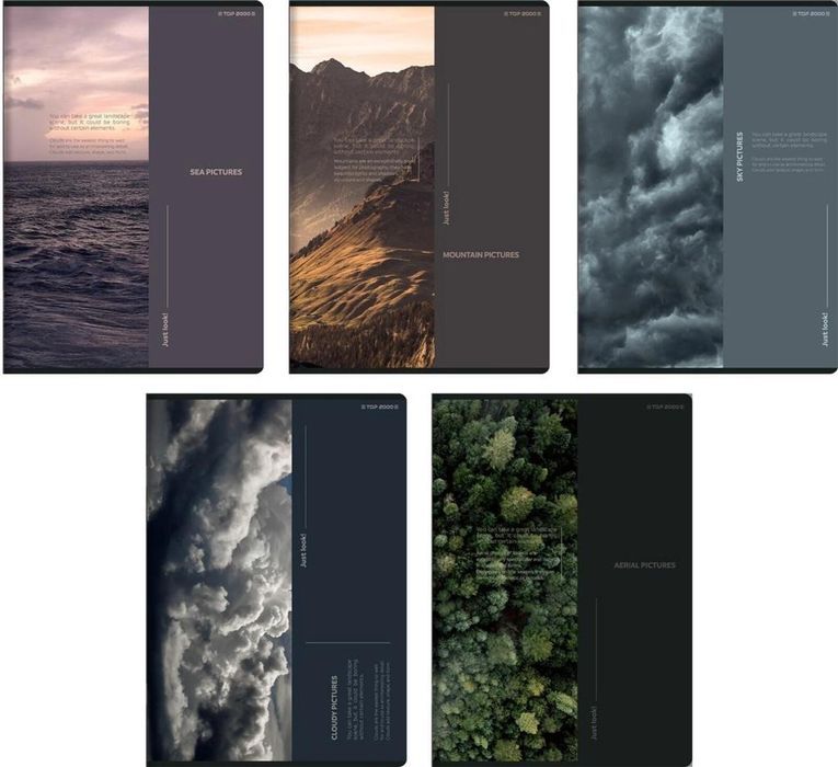 Zeszyt A5/96K kratka Bird's Eye (5szt) TOP2000 Top 2000 folia,213x155