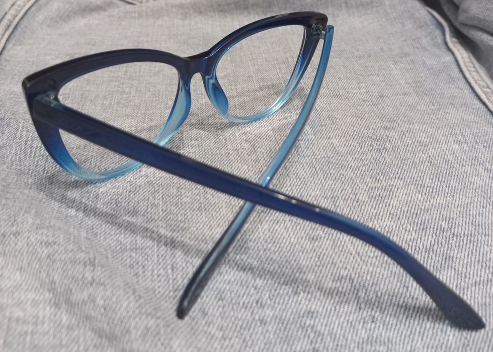 Okulary damskie zerówki, etui na okulary I ściereczka z mikrofibry