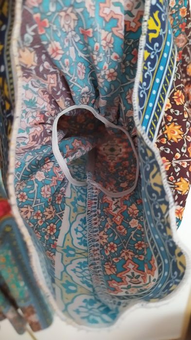 Sukienka boho z wzorem patchwork