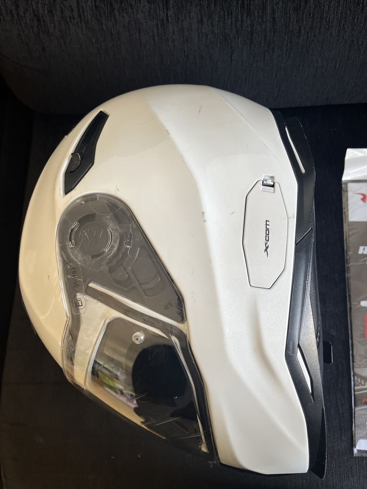 Vendo capacete integral Nexx branco + pin lock tamnho S