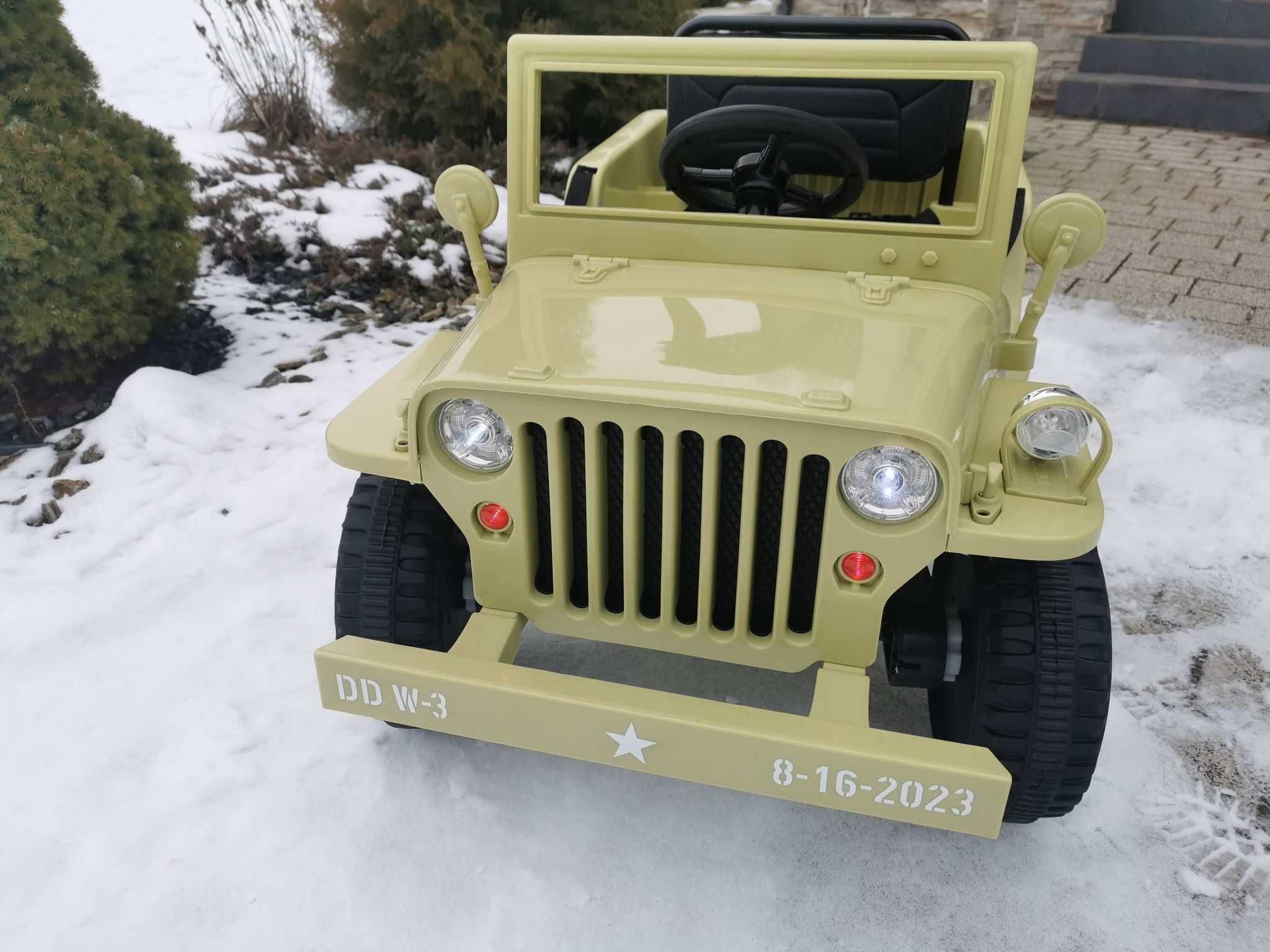 Jeep Retro 4x4 autko terenowe auto pojazd samochód akumulator elektryc