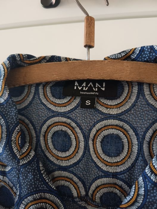 Koszula rozpinana z krótkim rękawem - wzory - BoohooMan - rozmiar S