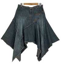 Spódniczka PER UNA asymetryczna jeans vintage