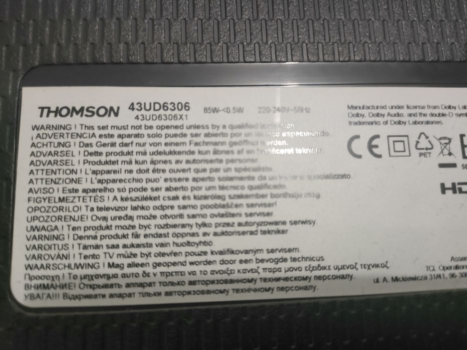 Sprzedam telewizor Tomson 43 cali Smart