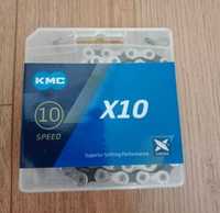 Цепь KMC X10 на 114 звеньев Silver black с замком цепи