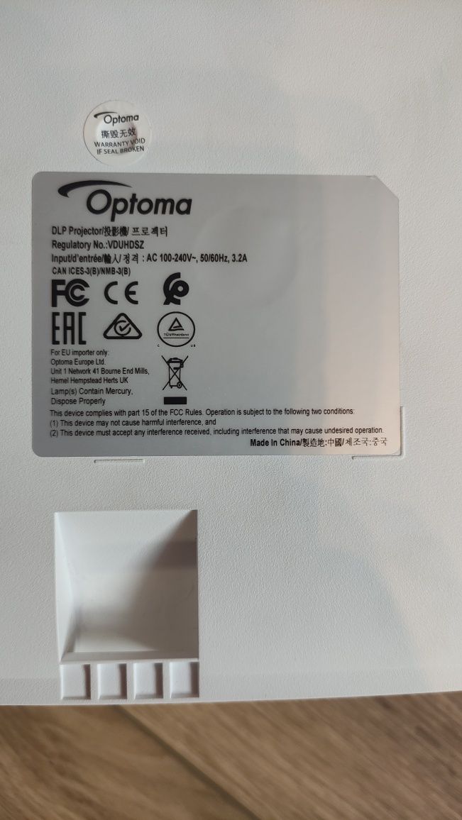 Projektor Optoma 4k UHD 30 rzutnik 2000h
