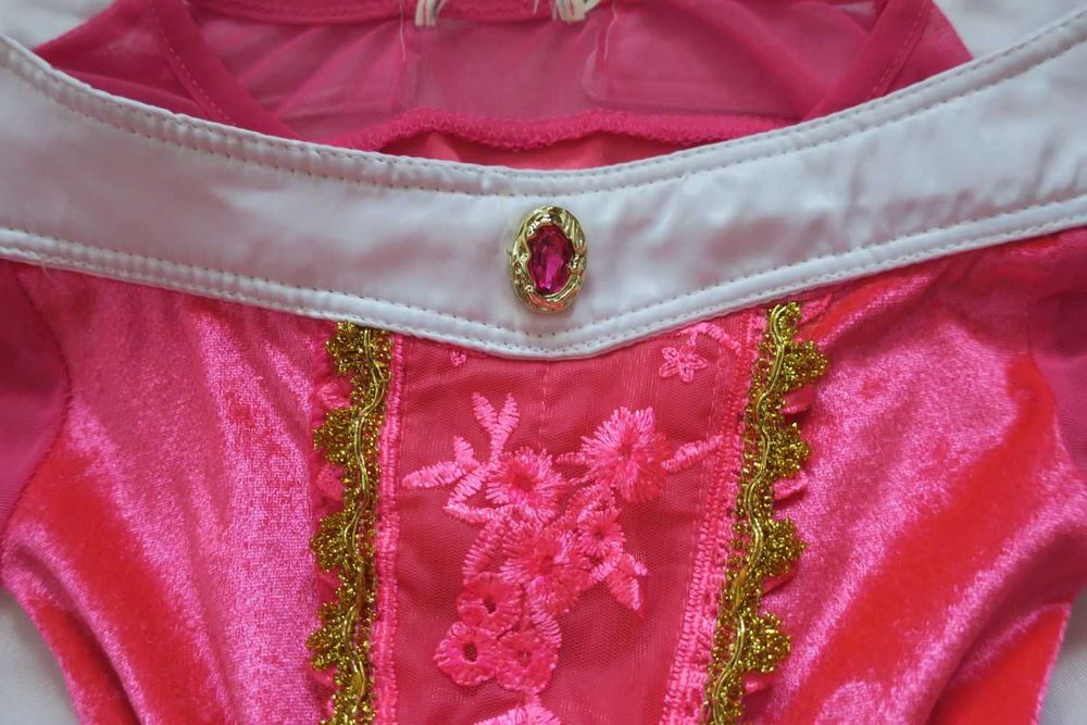 Sukienka karnawałowa księżniczka Aurora r116-122, 5-7 lat strój Aurora