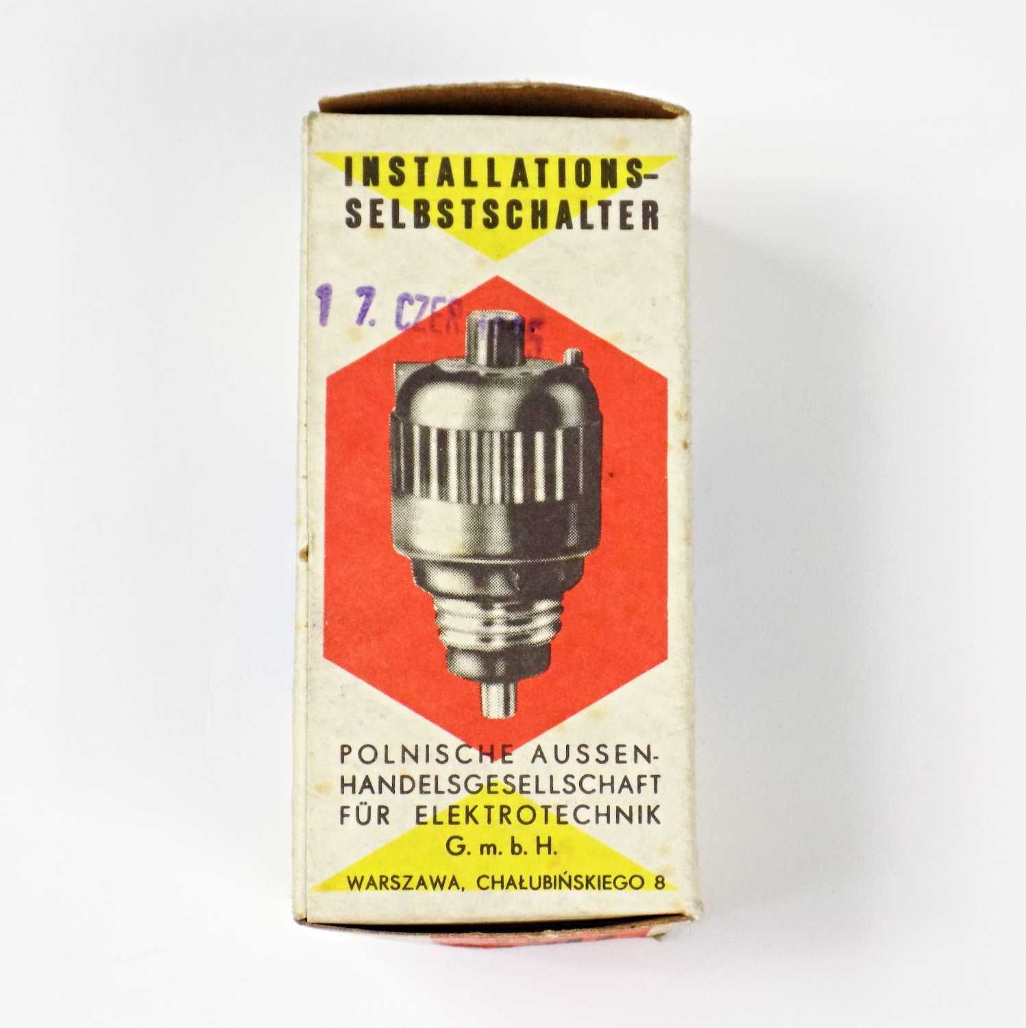 Bezpiecznik automatyczny korek Polam 10A bakelit PRL