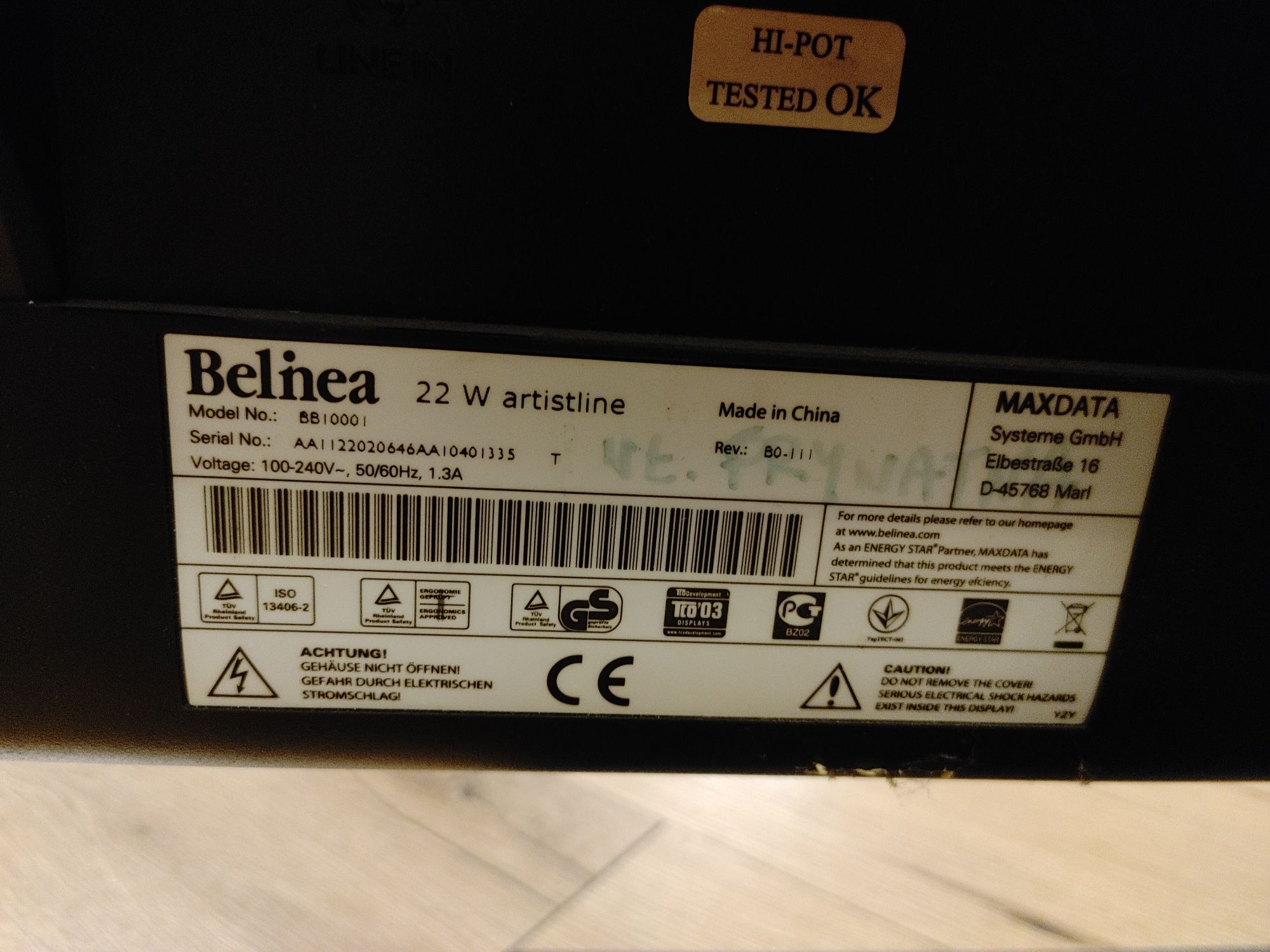 Monitor 22" Belinea 22W BB10001