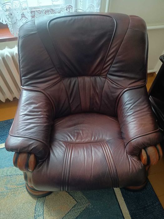Skórzany komplet wypoczynkowy
