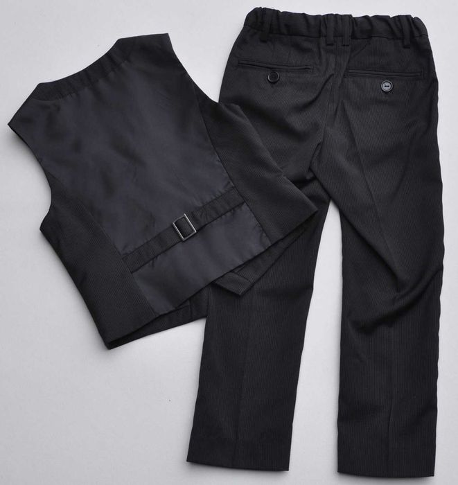 125 H&M Spodnie, kamizelka eleganckie w paseczki r 110/116 jak NOWE