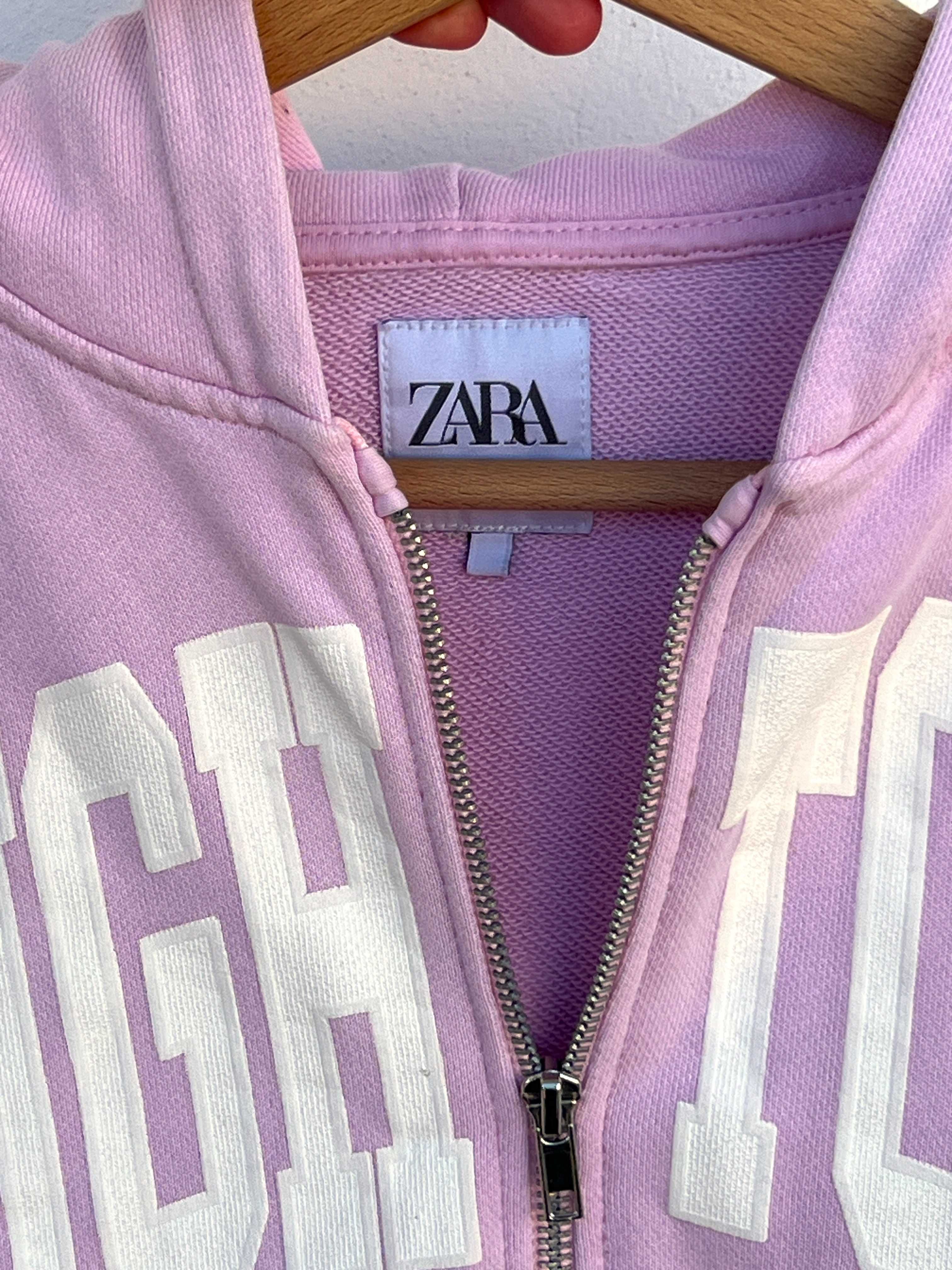 ZARA Sweatshirt Cropped com Capuz “HUGH TOWN” – 8-9 Anos (130 cm)