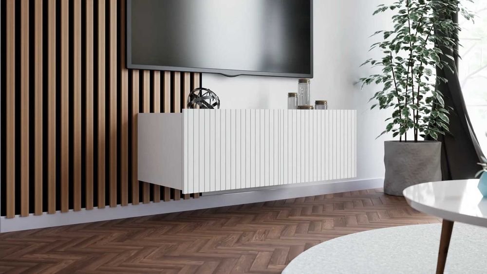 Kolde 150x34x43(ryflowane fronty 4-kolory)Szafka wisząca pod telewizor