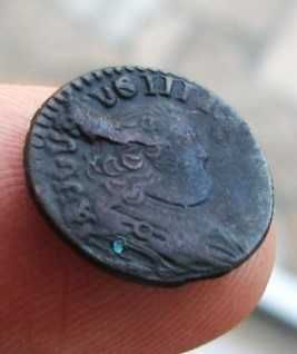 Szeląg 1754 August III Sas Gubin H