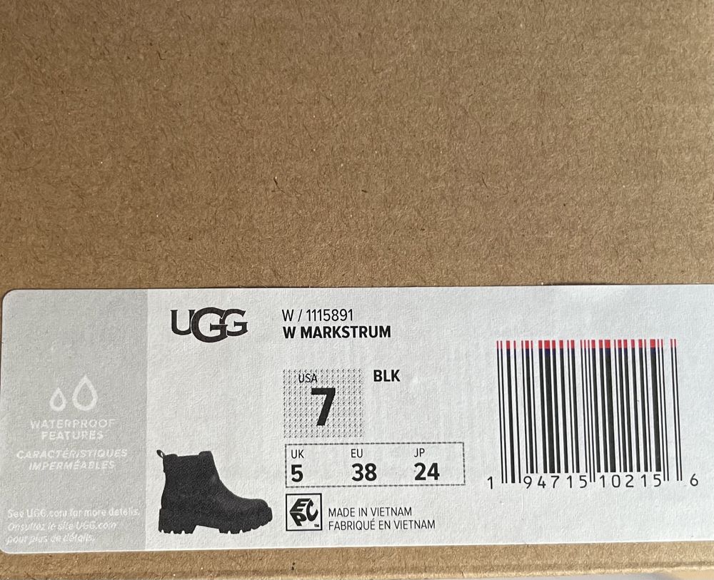 Ботинки челси UGG Угі шкіра, жіночі, waterproof, США, оригінал, 7
