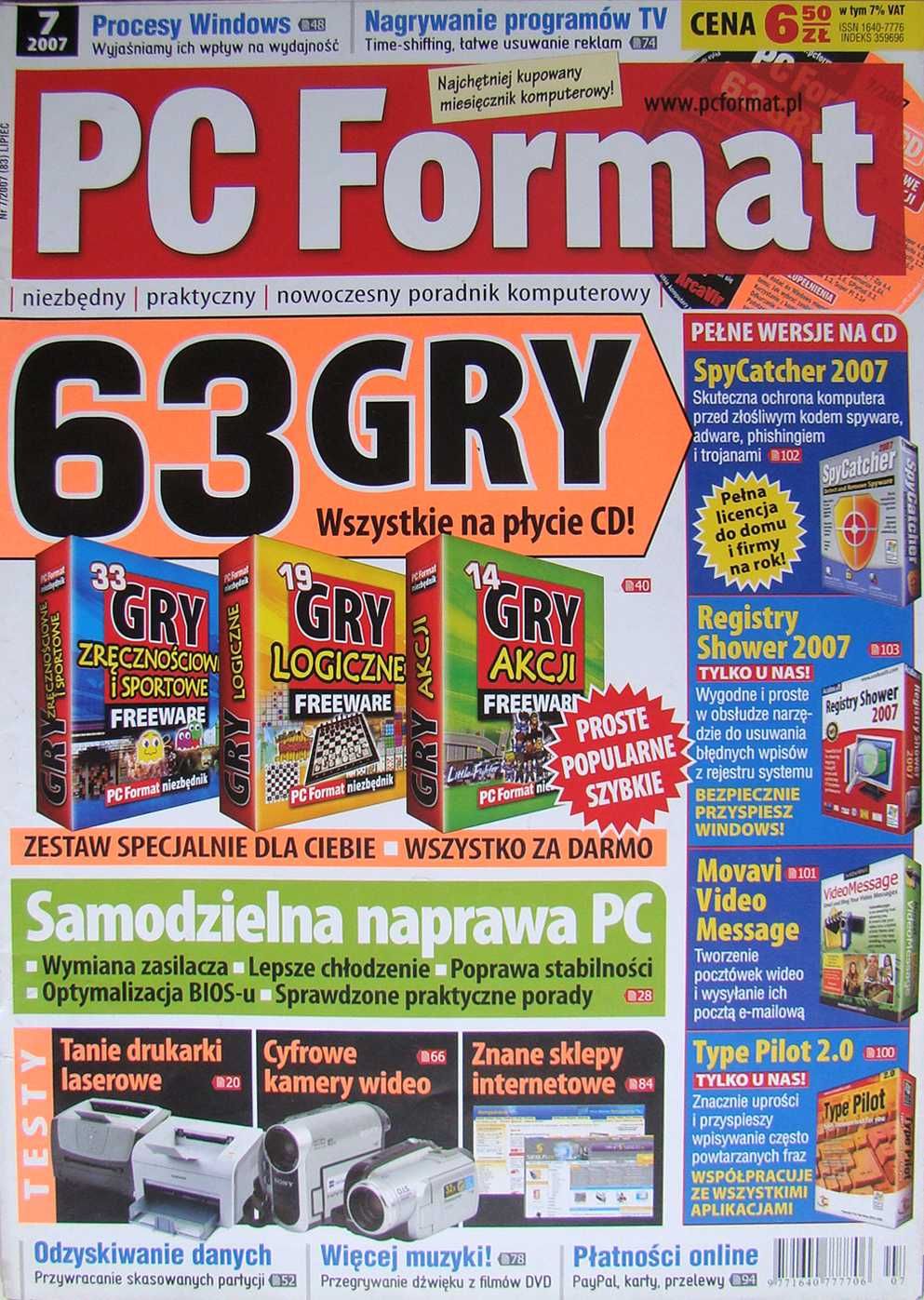 PC Format. Nr 1, 3-11. 2007. 10 egz. z dodatkami CD