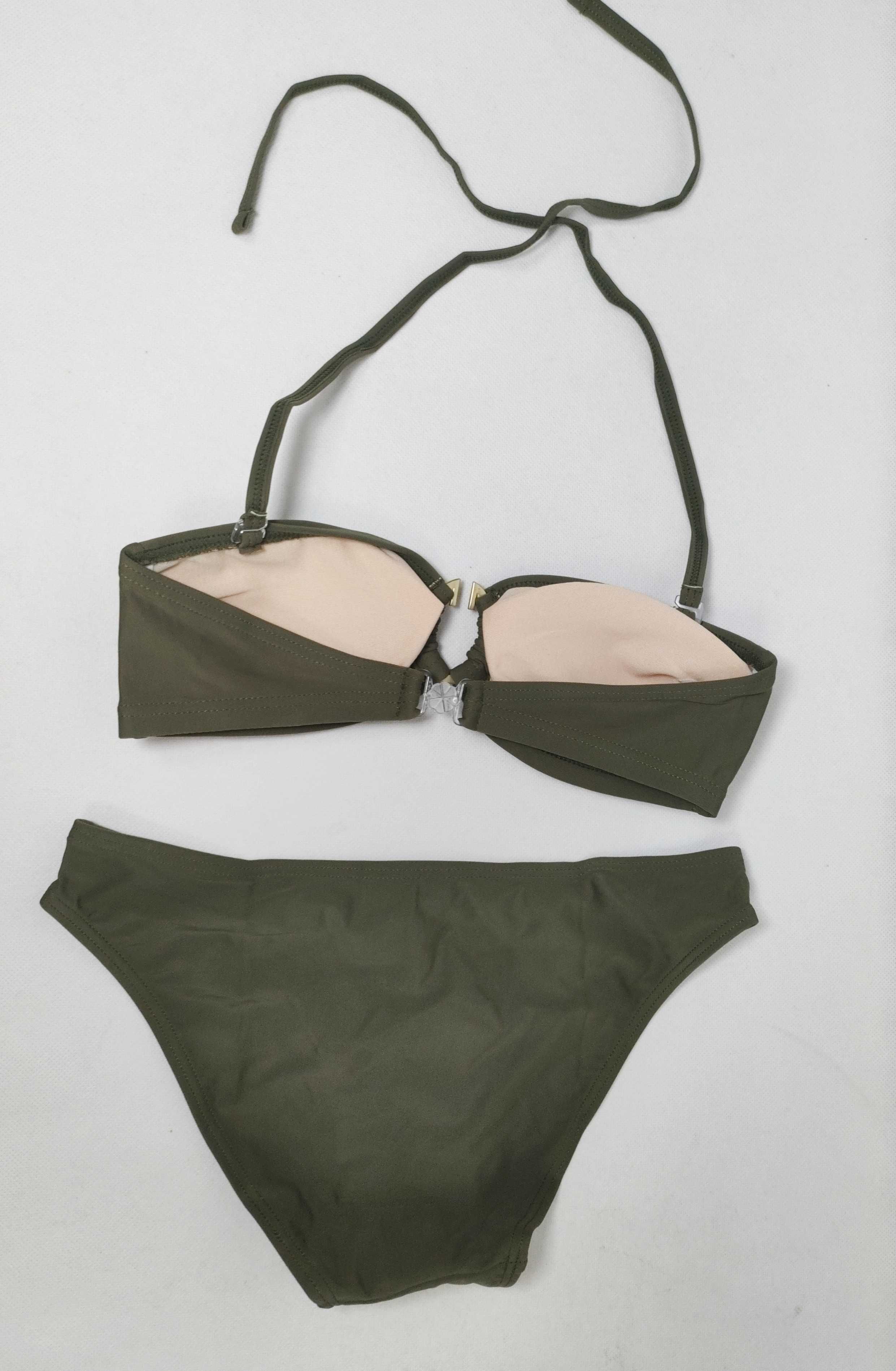 Strój kąpielowy dwuczęściowy bikini khaki 40L ST0184 E LA REDOUTE