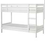 Mydal łóżko piętrowe lite drewno białe ikea