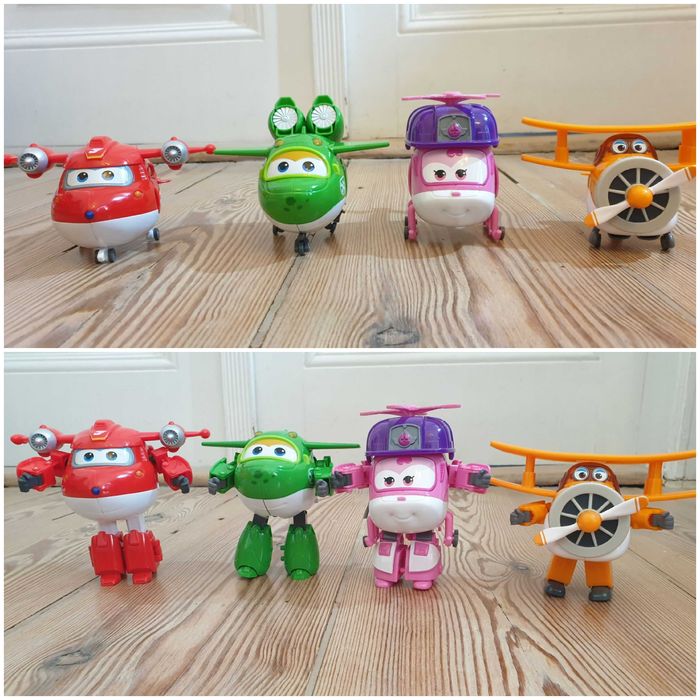Super Wings Transformers - 4 duże figurki [o wysokości 10 - 15 cm]