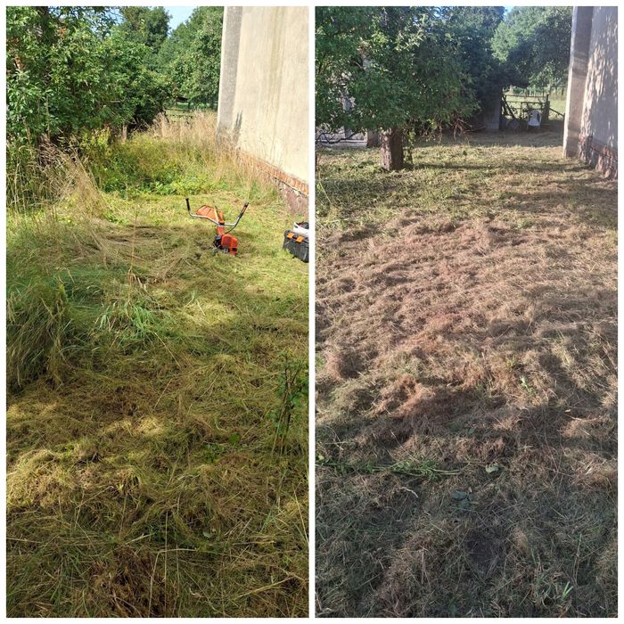 Koszenie traw, trawników, usługi glebogryzarką, wycinka drzew