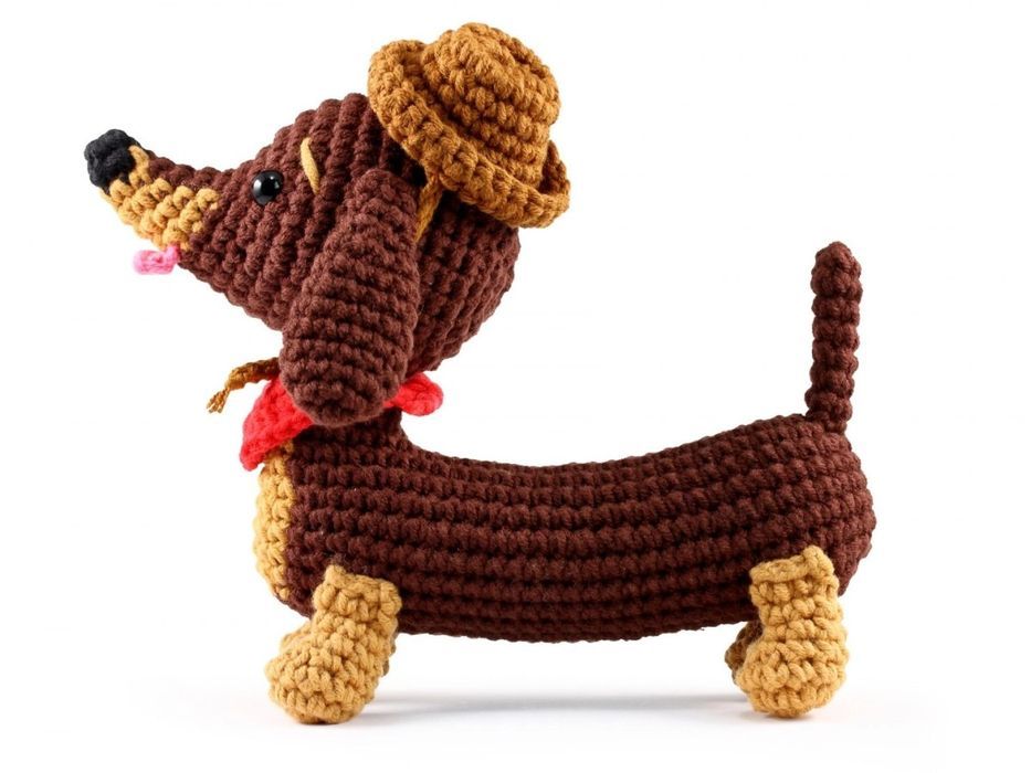 Zestaw do szydełkowania amigurumi - jamnik
