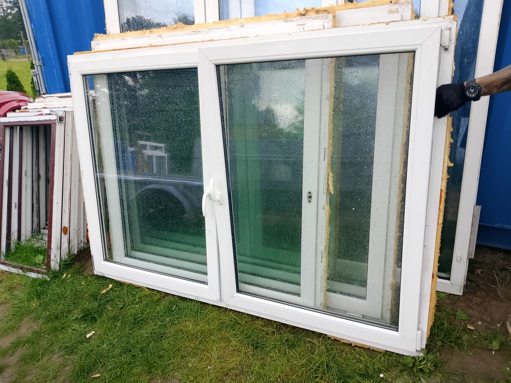 Okno 207x140 3szt rozwierno uchylne plastikowe białe