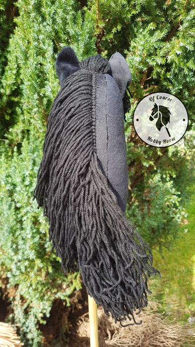 Hobby horse koń na kiju A4 KARY + kantar gratis PROMOCJA!!!