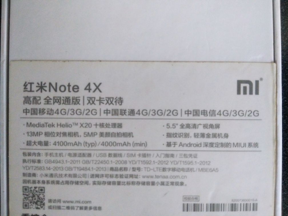 Redmi note 4x 4/64