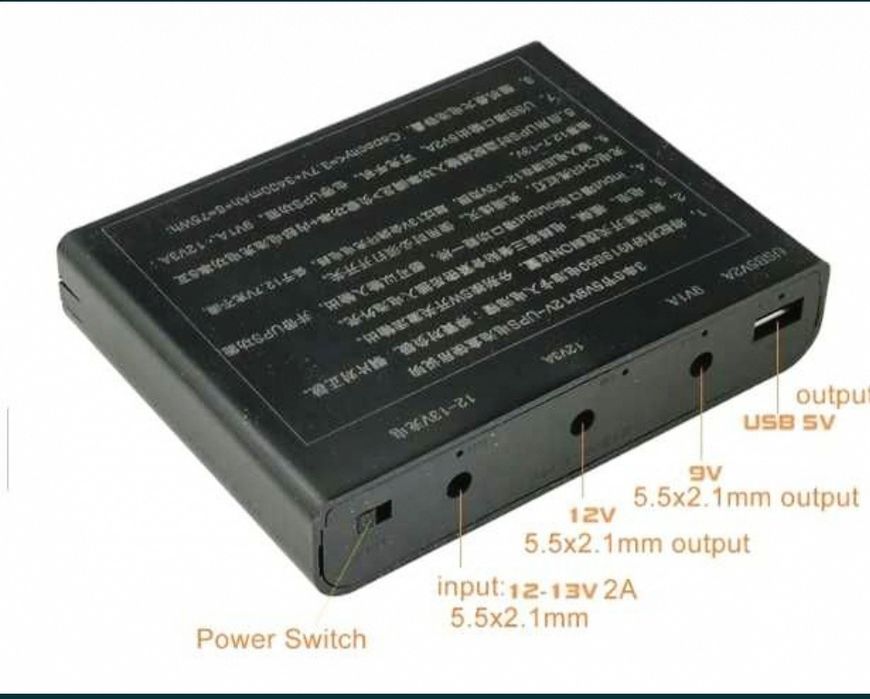 UPS 5V 9V 12V PowerBank Безперебійник UPS для роутера 3 АКБ 18650