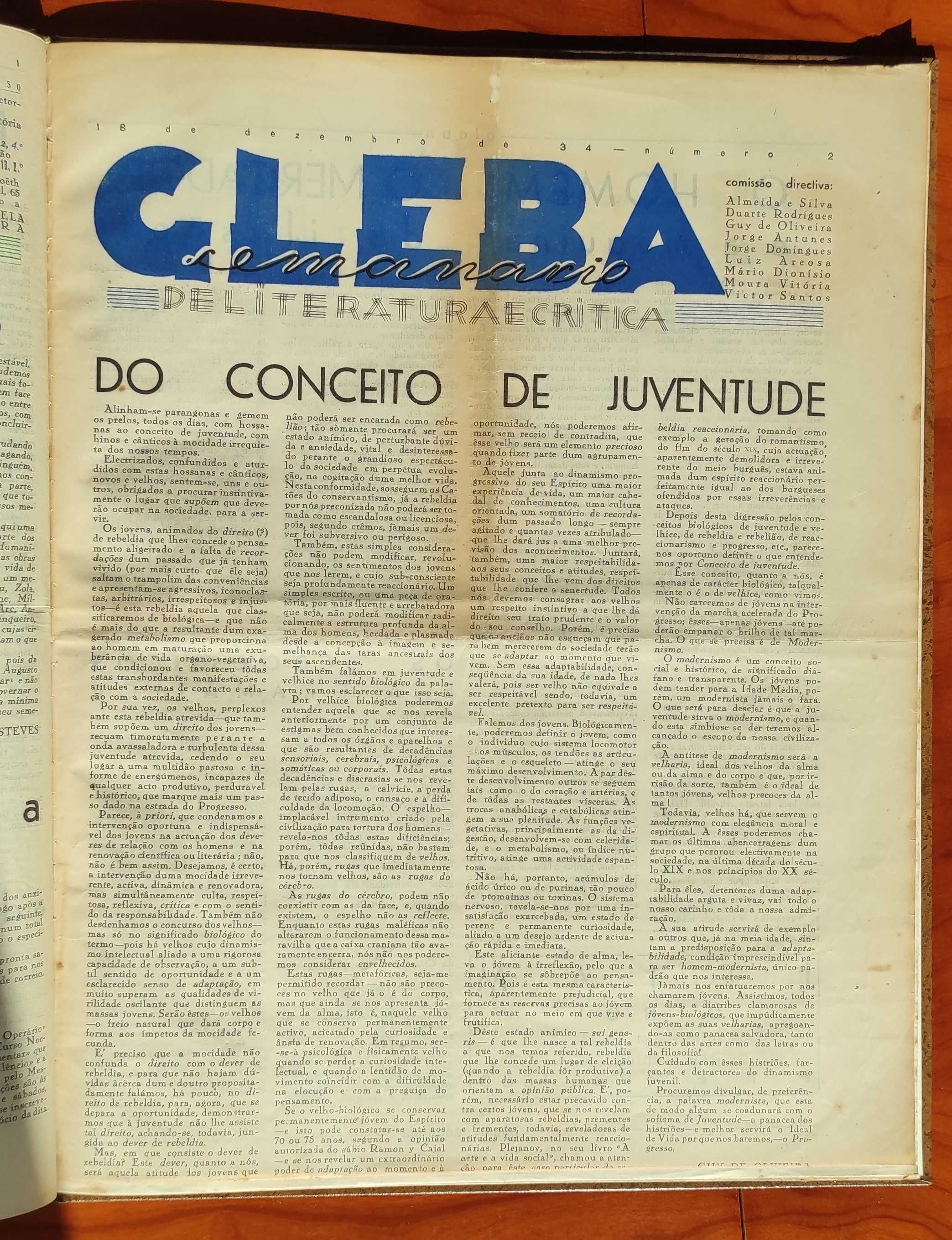 Gleba. Semanário de Literatura e Crítica