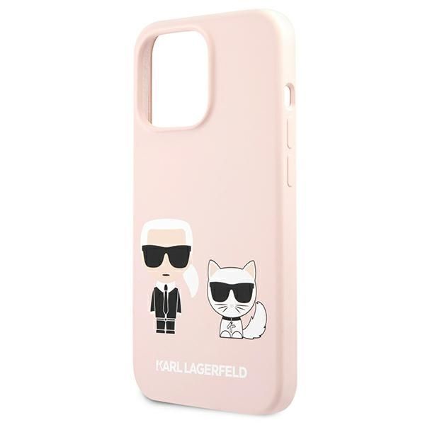 Pokrowiec na iPhone 13 Pro Max Karl Lagerfeld Silicone - Jasnoróżowy