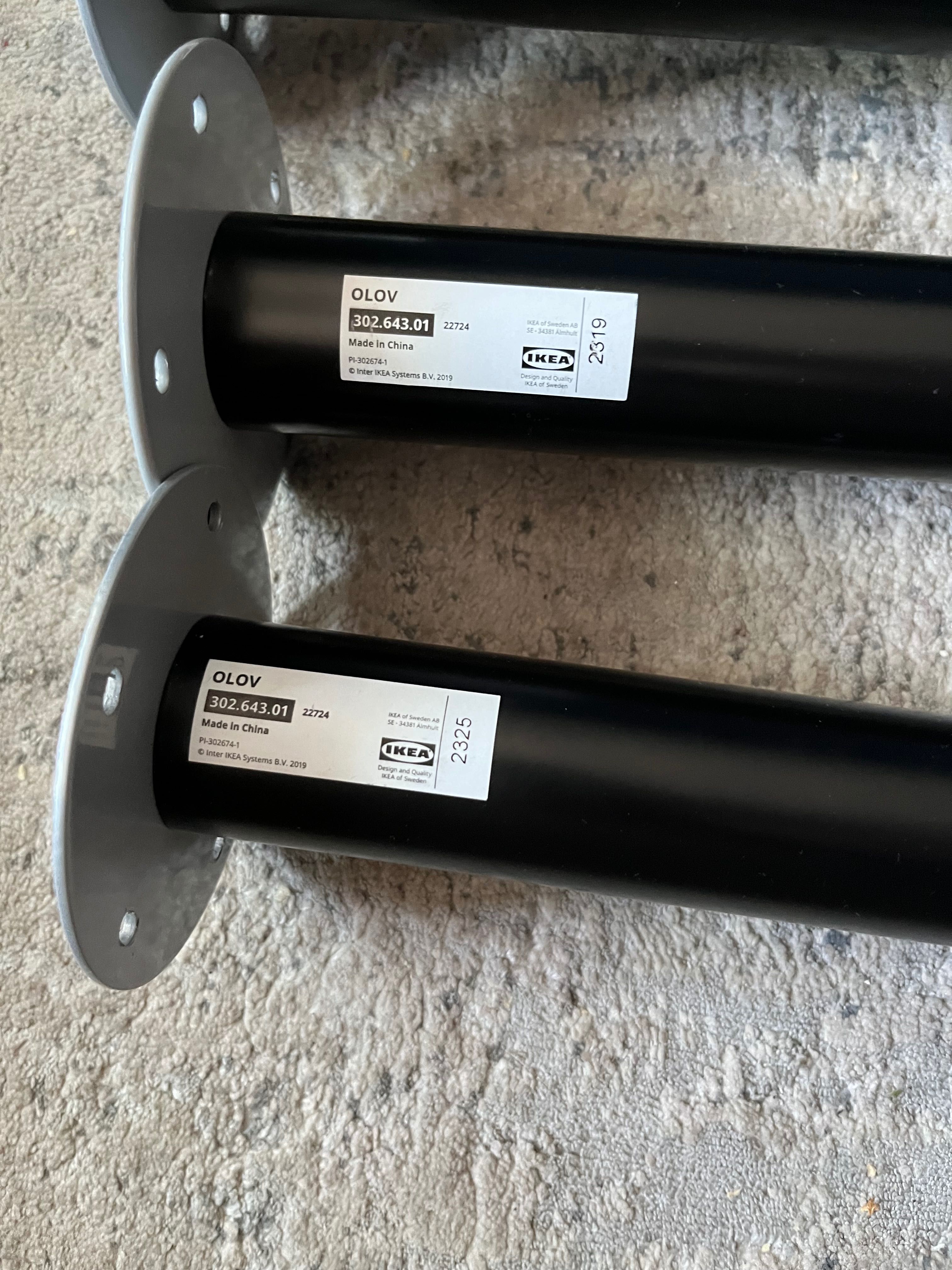 Ikea nogi regulowane czarne Olov 4 szt