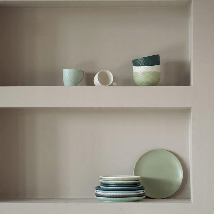 Kivy zestaw 6szt talerzy obiadowych ceramicznych różne kolory śr 27cm