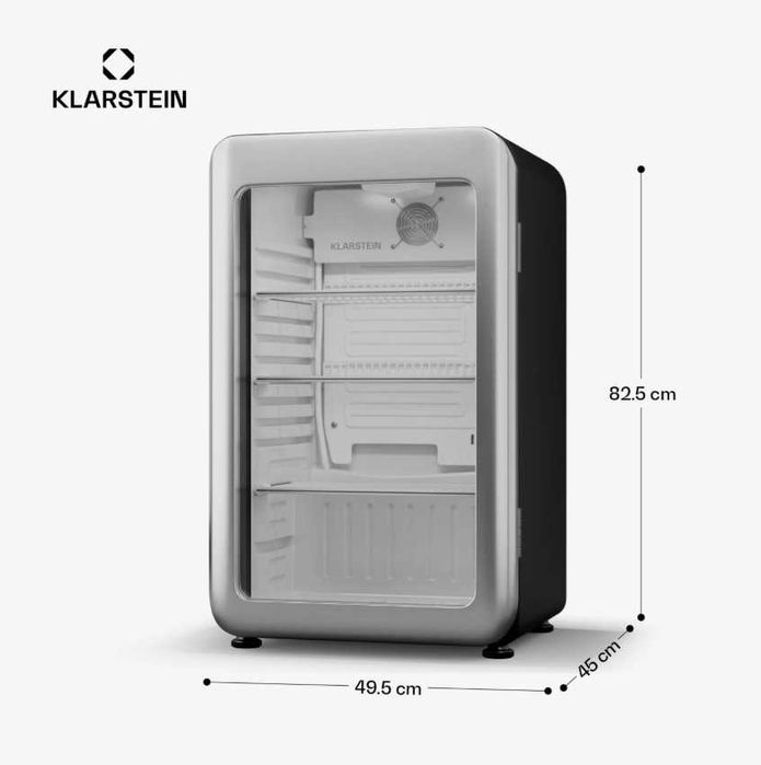Lodówka szklane drzwi, witryna 93L. Klarstein   S-246