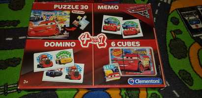 Puzzle domino memo 4 w 1 Disney Cars Auta Clementoni