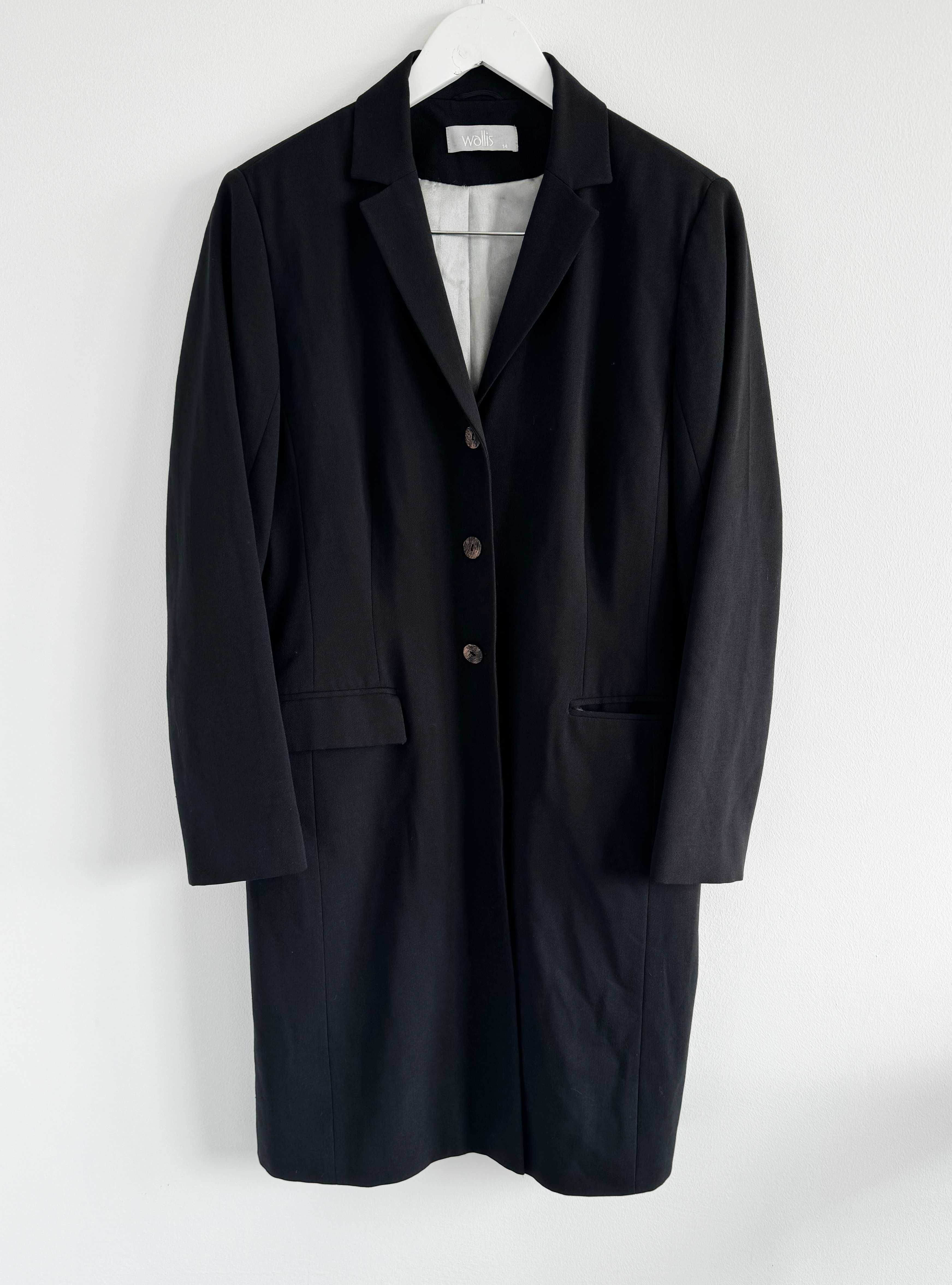 Płaszcz płaszczyk przejściowy czarny żakiet Wallis