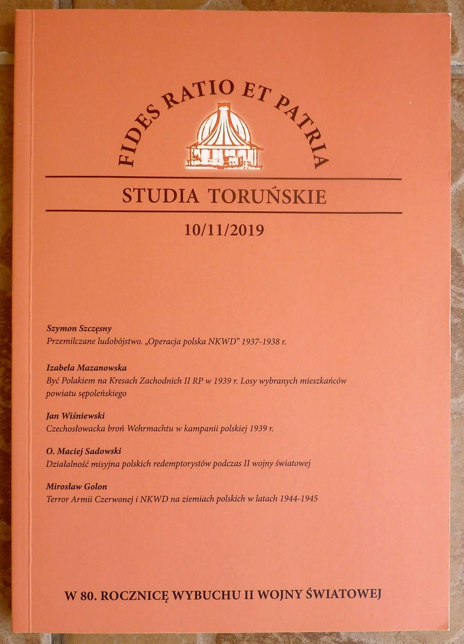 Studia Toruńskie 10/11/2019. W 80. rocznicę wybuchu II wojny światowej