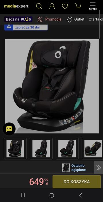Fotelik samochodowy NOWY
