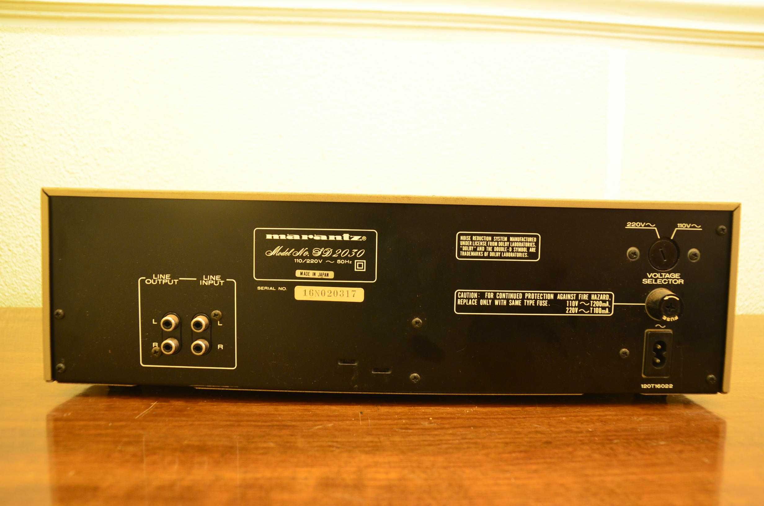 Leitor/ gravador de cassetes Marantz SD 2030